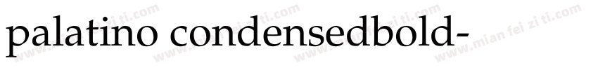 palatino condensedbold字体转换